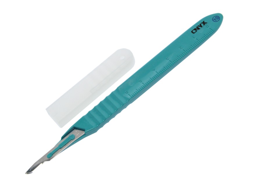 #10 Premium Disposable Scalpel blades w/ Handle - Box/10