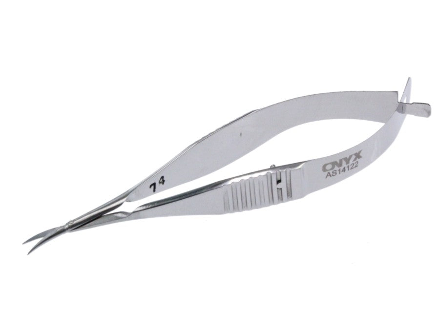 8cm Premium Curved Stainless Steel Vannas scissors
