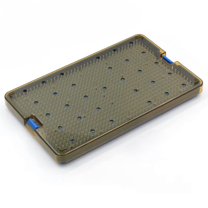 Onyx Plastic Instrument Sterilisation Tray, Autoclavable, Medium - 223 X 142 X 22mm