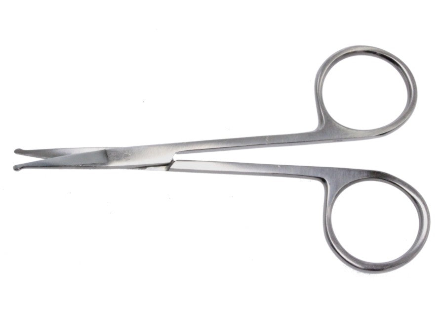 10cm Premium Straight Stainless Steel Eye scissors w/ Blunt probe points