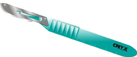 #21 Premium Disposable Scalpel blades w/ Handle - Box/10