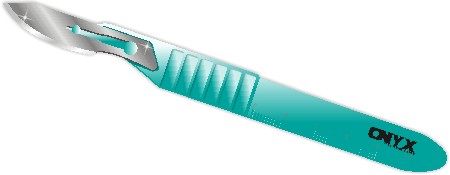 #24 Premium Disposable Scalpel blades w/ Handle - Box/10