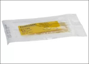 4-0 Catgut Chromic Absorbable Sutures  - 18mm taper (Box/12)