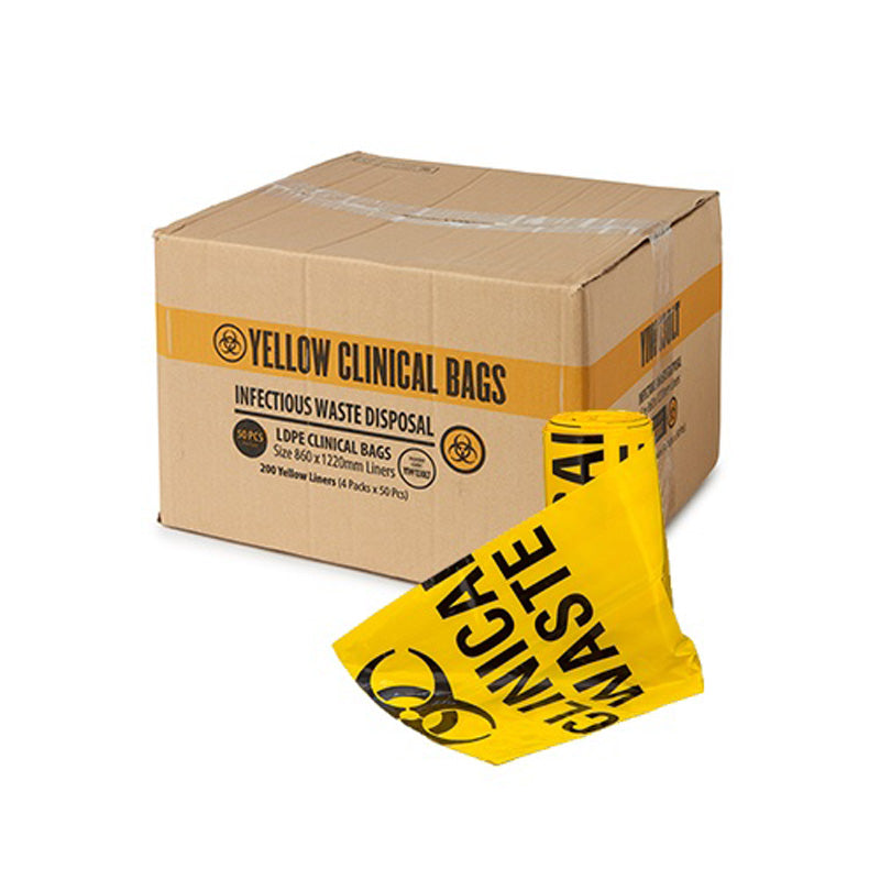 Yellow Infectious Clinical Waste Bags - 5 Sizes Available
