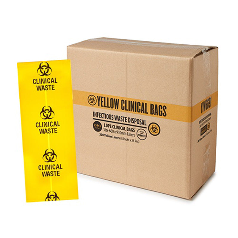 Yellow Infectious Clinical Waste Bags - 5 Sizes Available