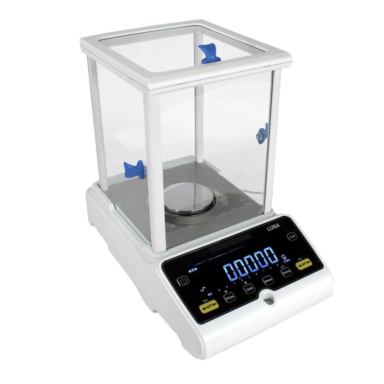 Able Luna Fine Analytical Balance 120g Cap 0.0001g Readability External Calibration - 80mm Pan