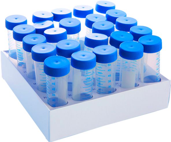 Centrifuge Tube, Conical, PP, Racked, Sterile, DNASE/RNASE Free - 20 X 25 Un.