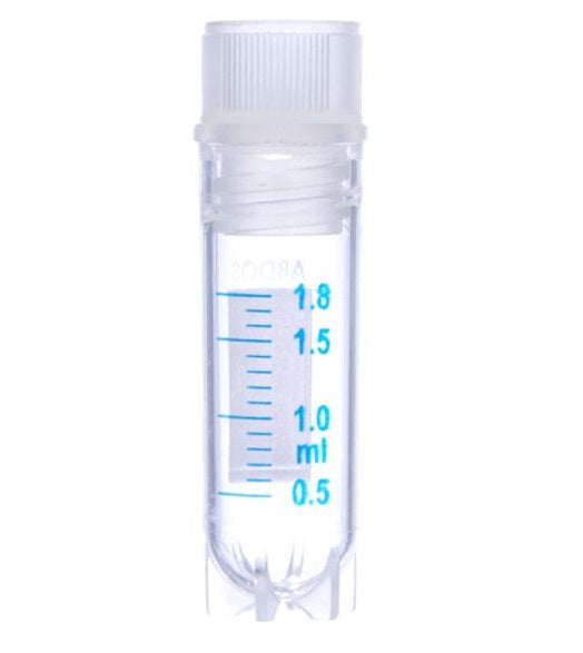 Cryo Vial, Internal Thread, Star Foot, Silicone Seal, PP, Sterile, DNASE/RNASE Free