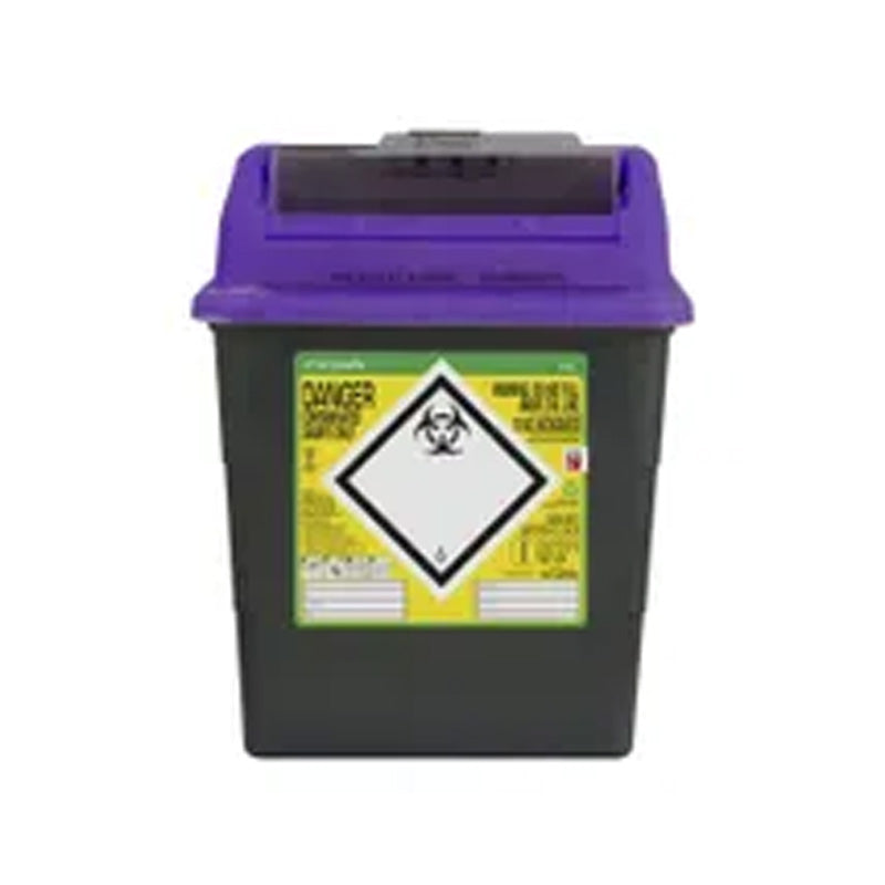 Sharps Container, Cytotoxic, Purple Lid - 2 Sizes Available