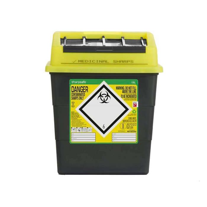 Sharpsafe Sharps Container, Yellow Lid - 8 Sizes Available