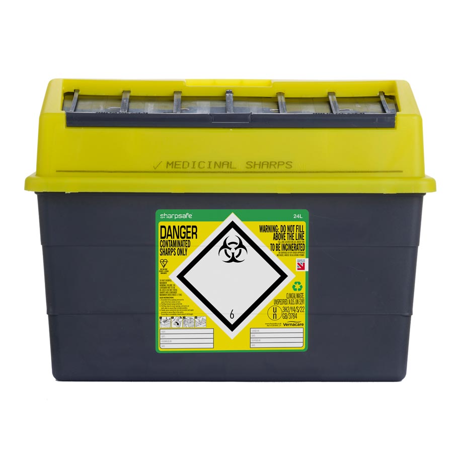Sharpsafe Sharps Container, Yellow Lid - 8 Sizes Available